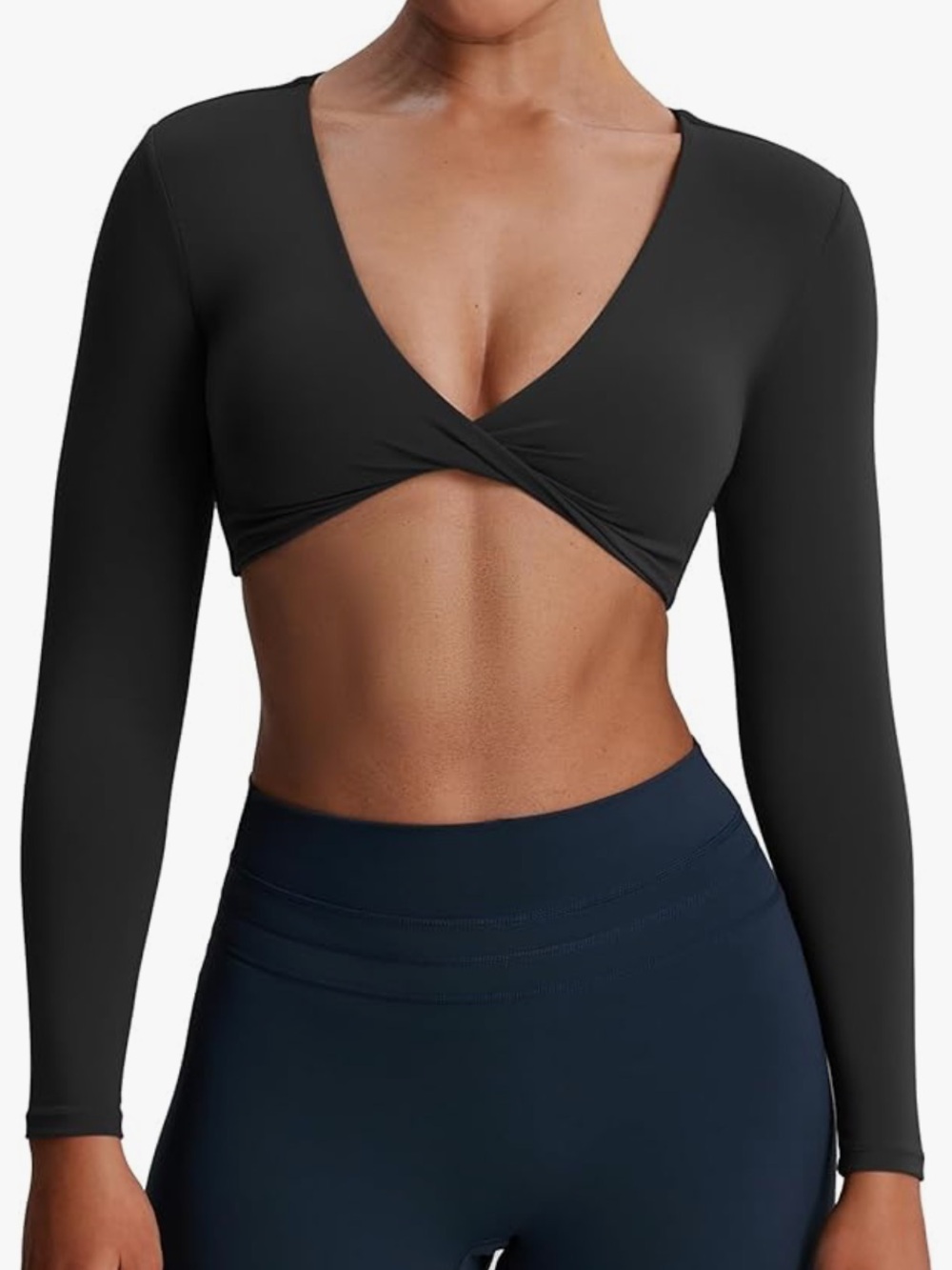 Long Sleeve Wrap Workout Crop Top Bundle